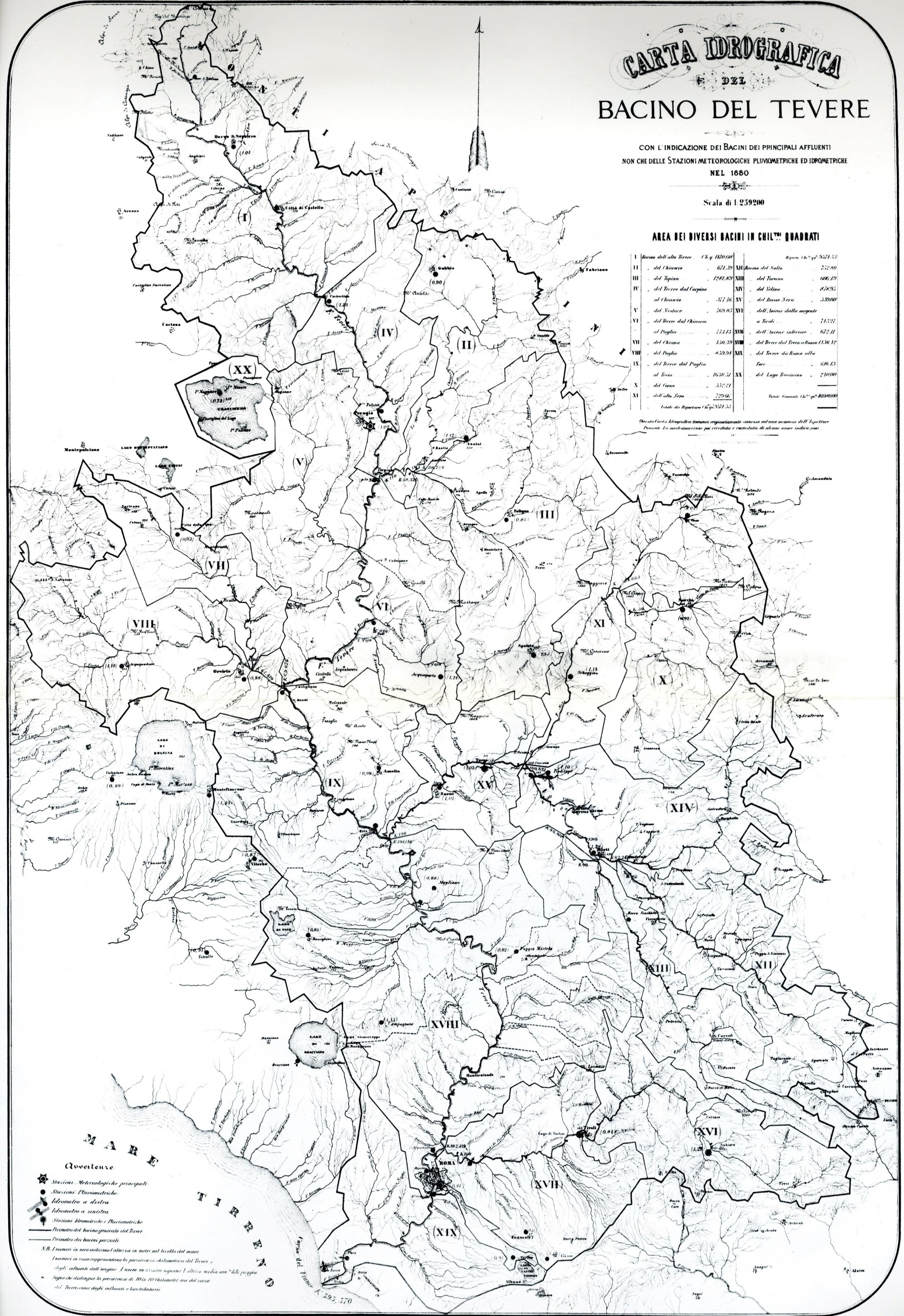 DINTORNI DI ROMA-Carta topografica Campagna Romana-Ist. Geogr.De