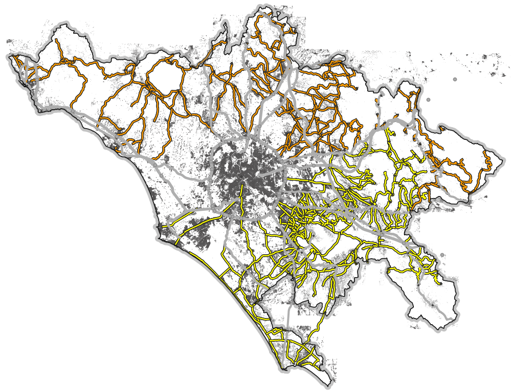 Individuazione delle tratte chilometriche stradali di competenza della Città metropolitana di Roma