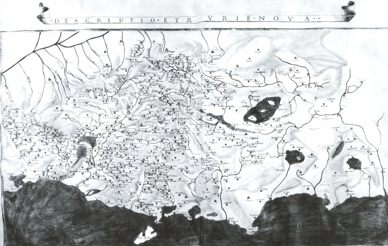 Carta della Toscana con il Lazio occidentale (Il Lazio nelle carte tolemaiche latine d’Italia)