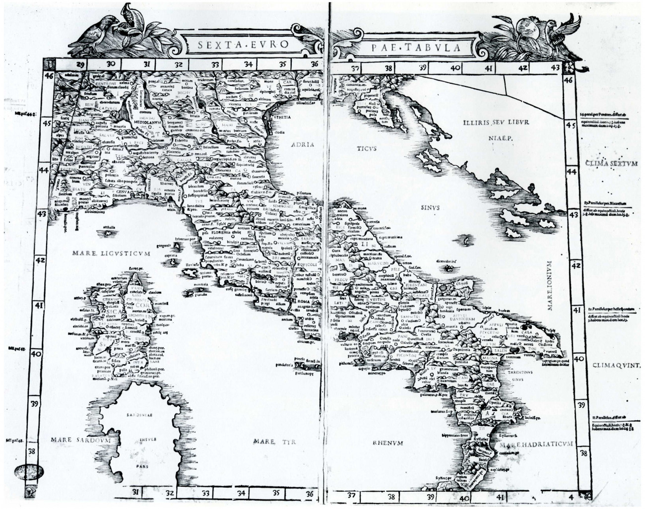 Il Lazio nella Carta d’Italia (Italia Tolemaica Latina)