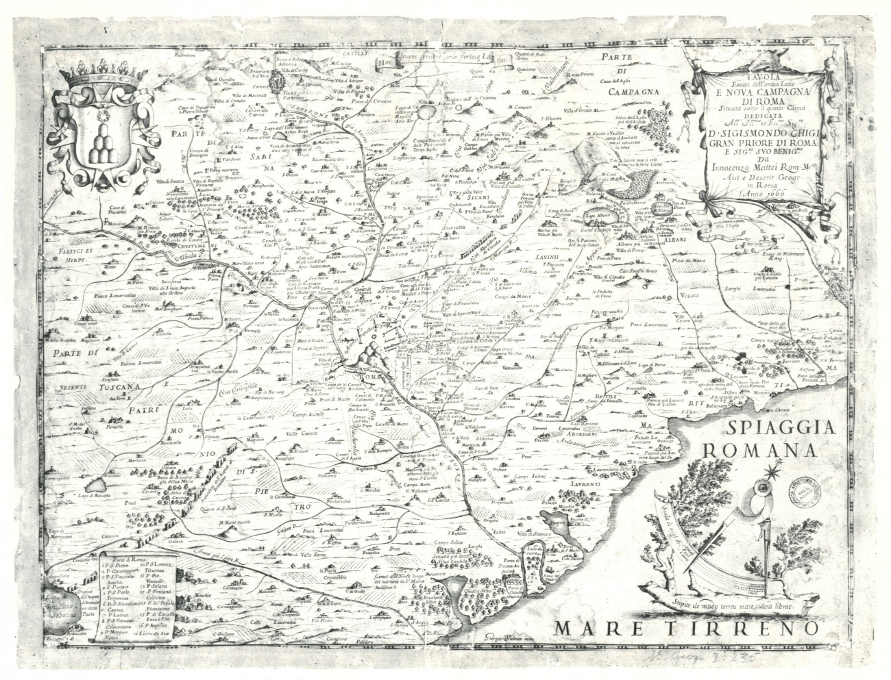 Tavola esatta dell'antico <em>Latio</em>. Patrimonio di S. Pietro, Sabina, Campagna e Marittima