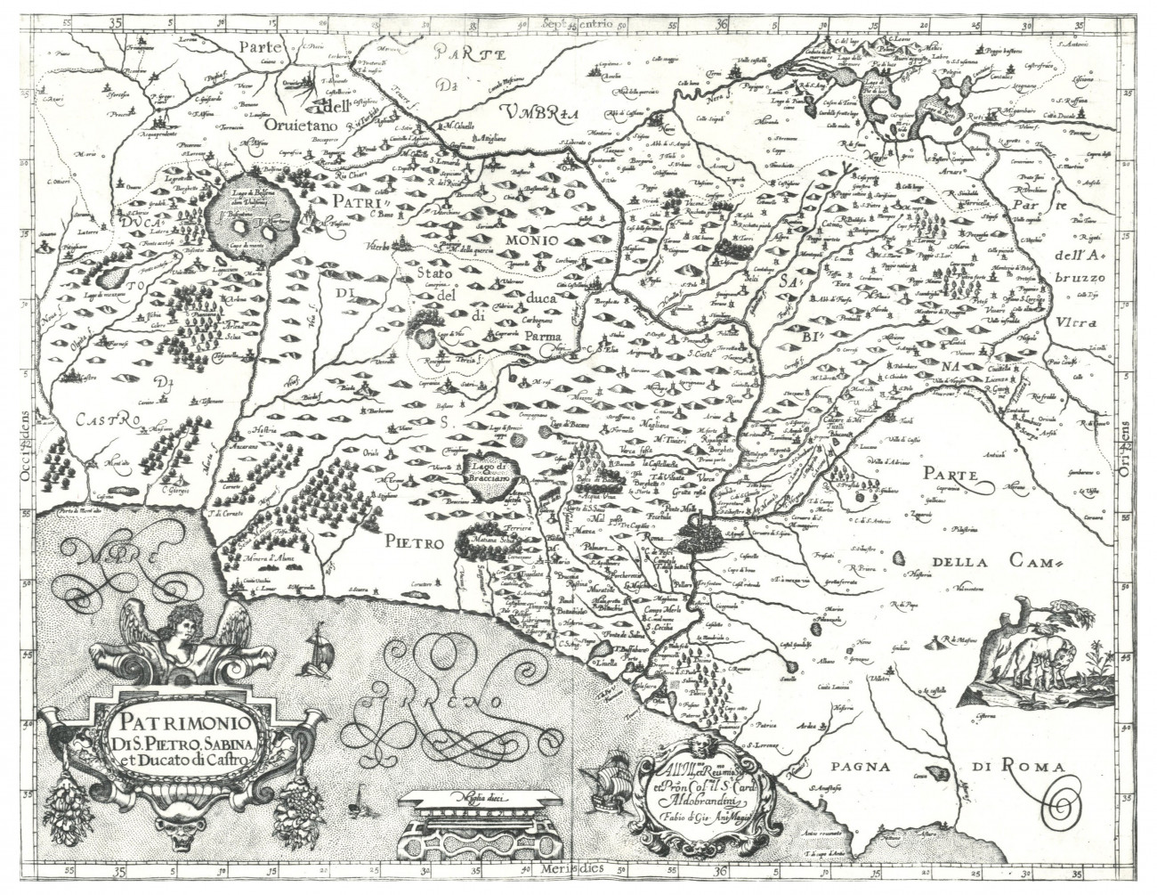Patrimonio di S. Pietro, Sabina, Ducato di Castro e Campagna Romana