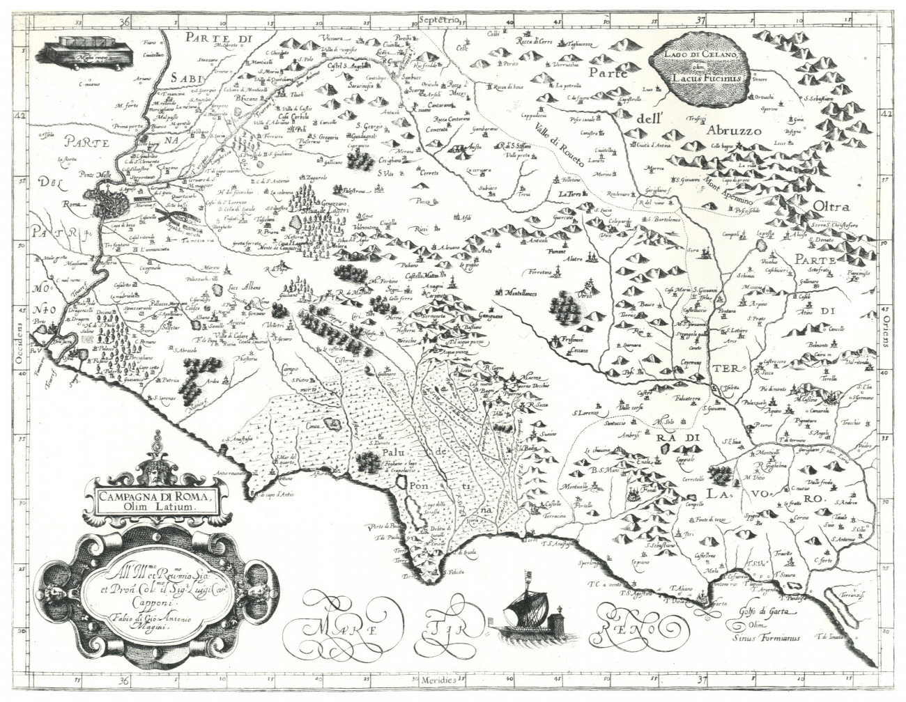 Patrimonio di S. Pietro, Sabina, Ducato di Castro e Campagna Romana. Campagna di Roma <em>Olim Latium</em>