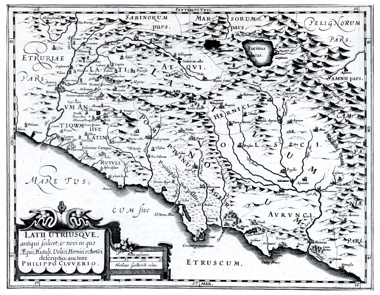 Sabina e <em>Latium</em>: Carta Storica inserita nell’<em>Italia Antiqua</em>