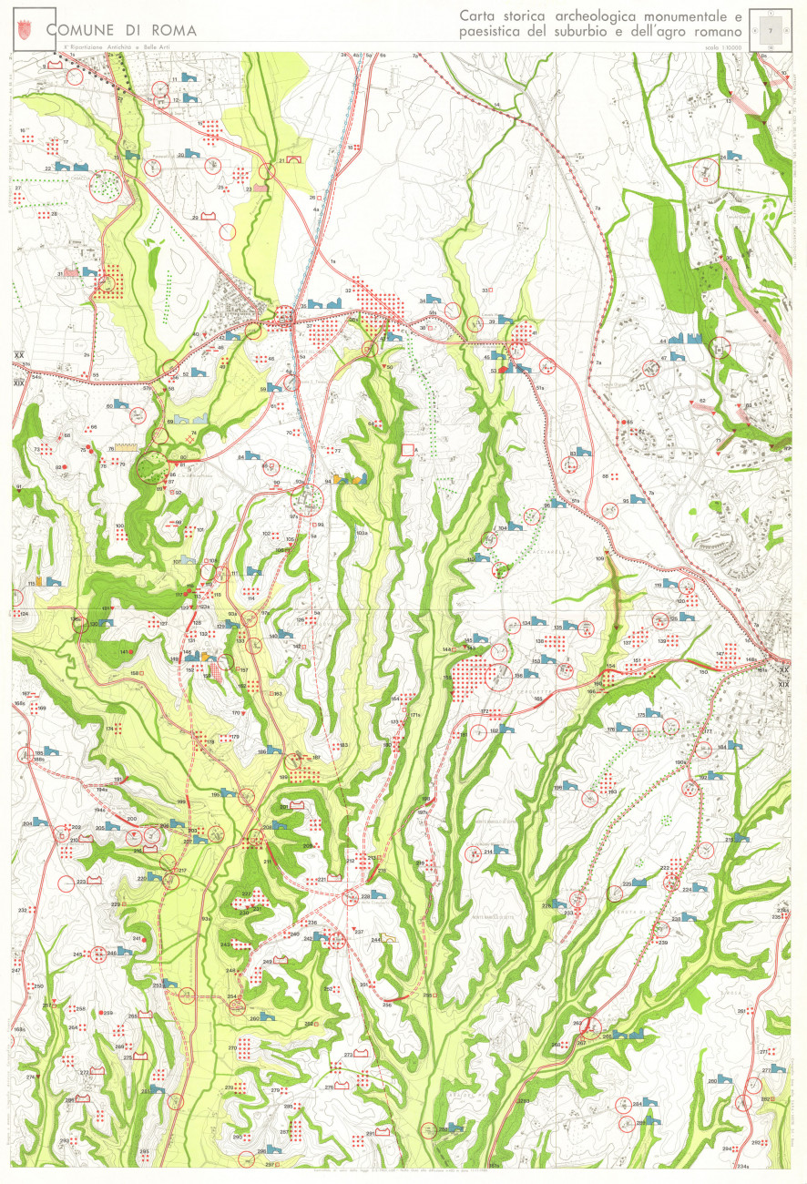 Foglio 7. Area a NO di Roma. Territorio compreso lungo il fosso Arrone e il fosso di valle Piansaccoccia