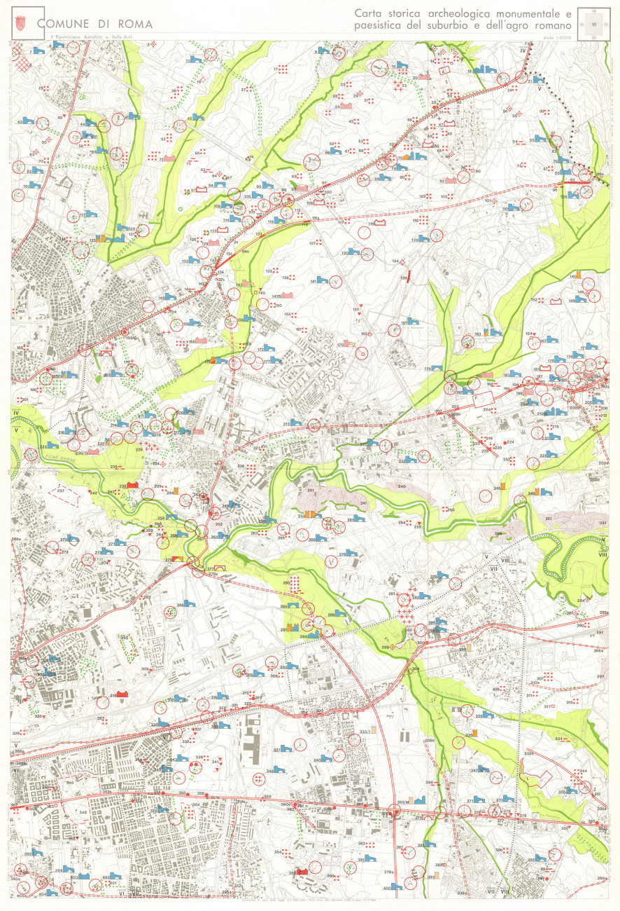 Foglio 16. Area a NE. Via fluviale Aniene