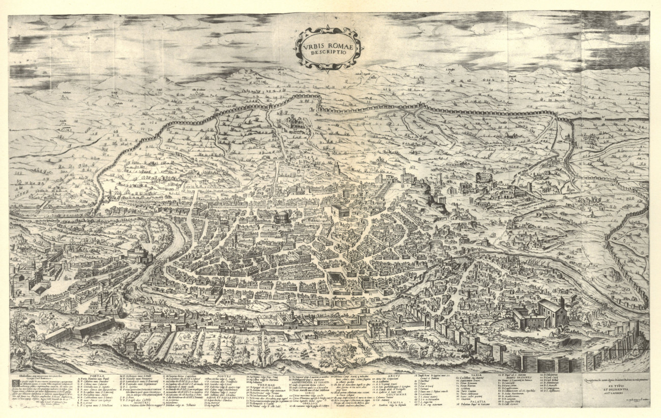 Pianta di Roma nel 1555