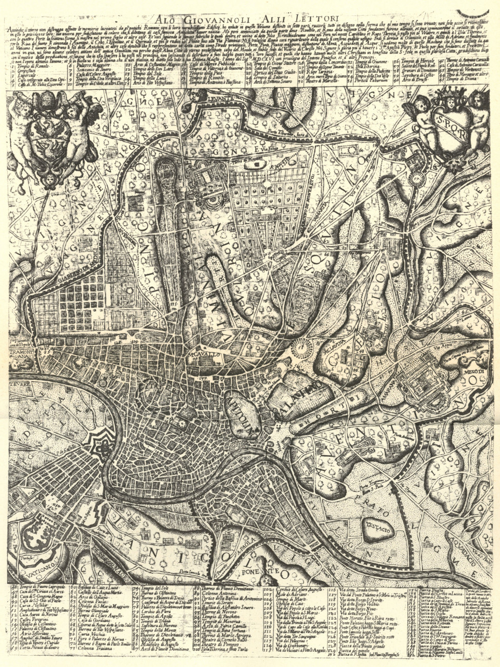 Pianta di Roma nel 1616