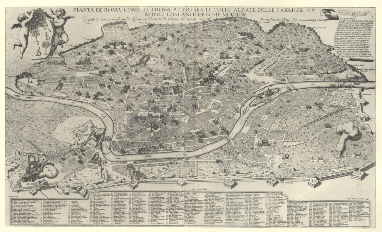 Pianta di Roma nel 1665