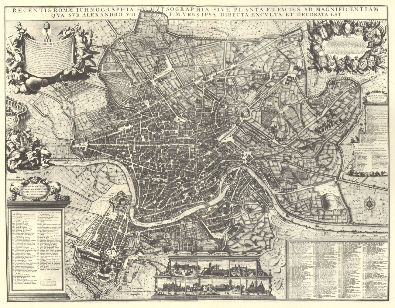 Pianta di Roma nel 1667