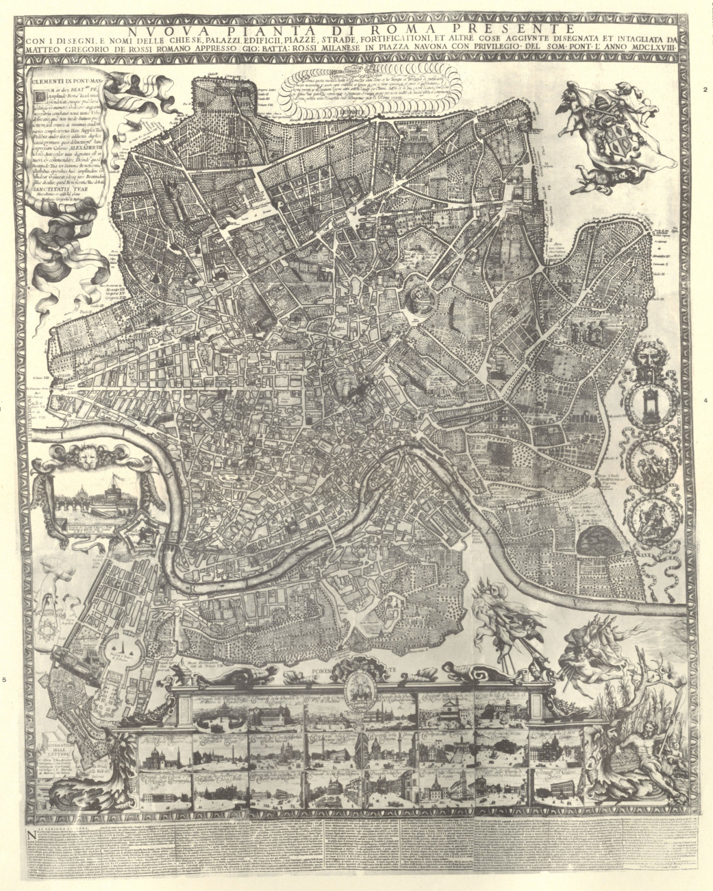 Pianta di Roma nel 1668