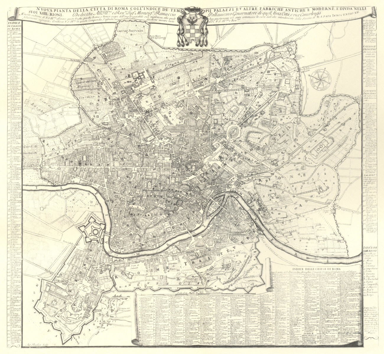 Pianta di Roma nel 1697