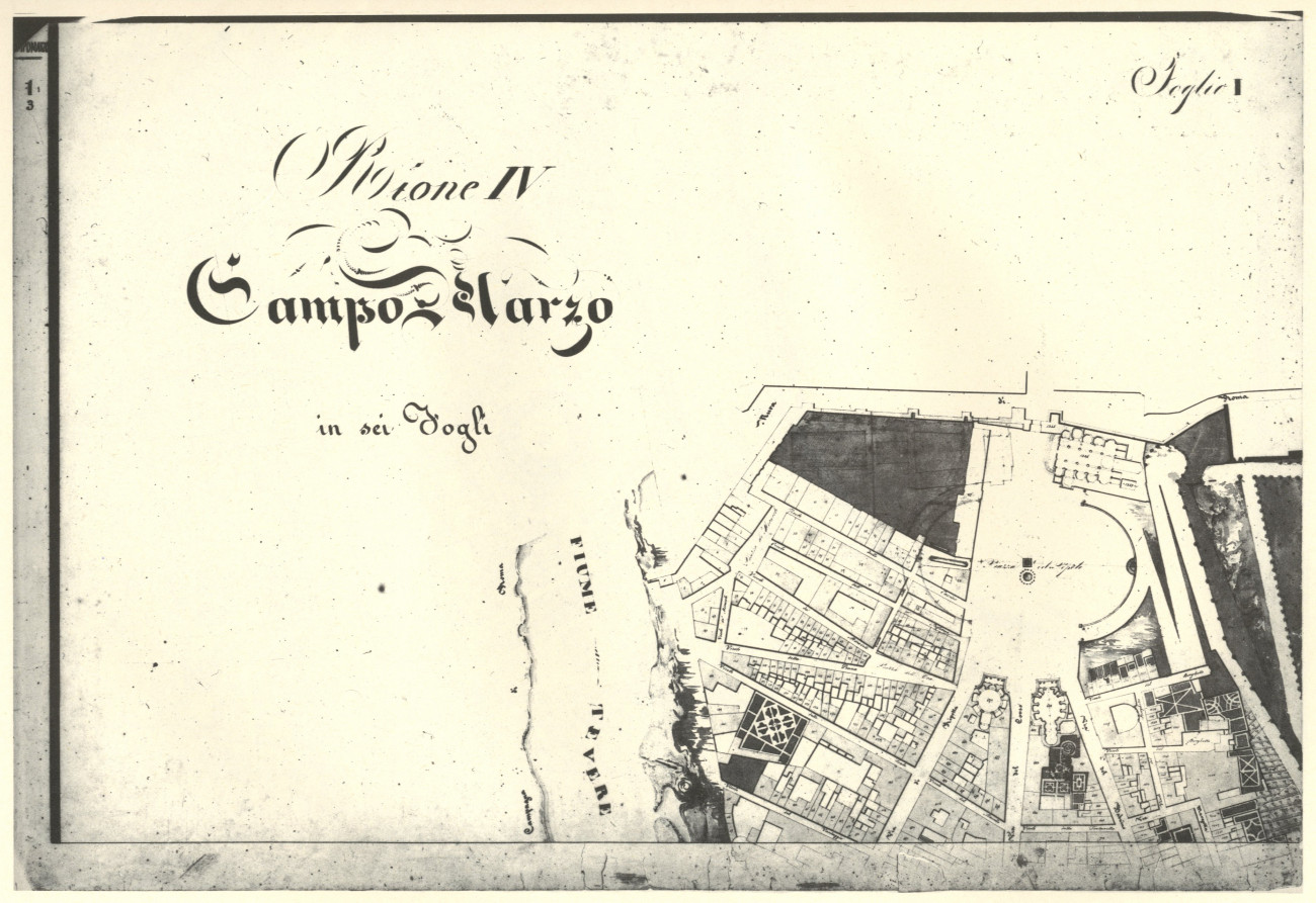 Roma nel 1819-1822. Rione IV Campo Marzio
